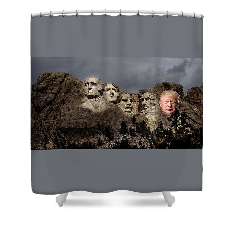 American Shower Curtain featuring the photograph American Monuments by Action