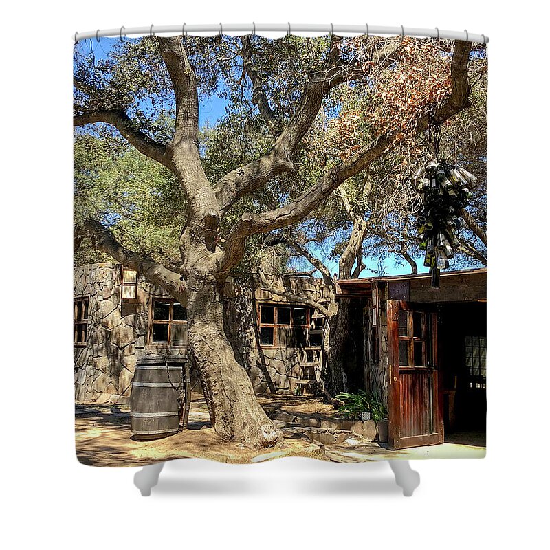 Valle De Guadalupe Shower Curtain featuring the photograph Among the Oaks #2 by William Scott Koenig