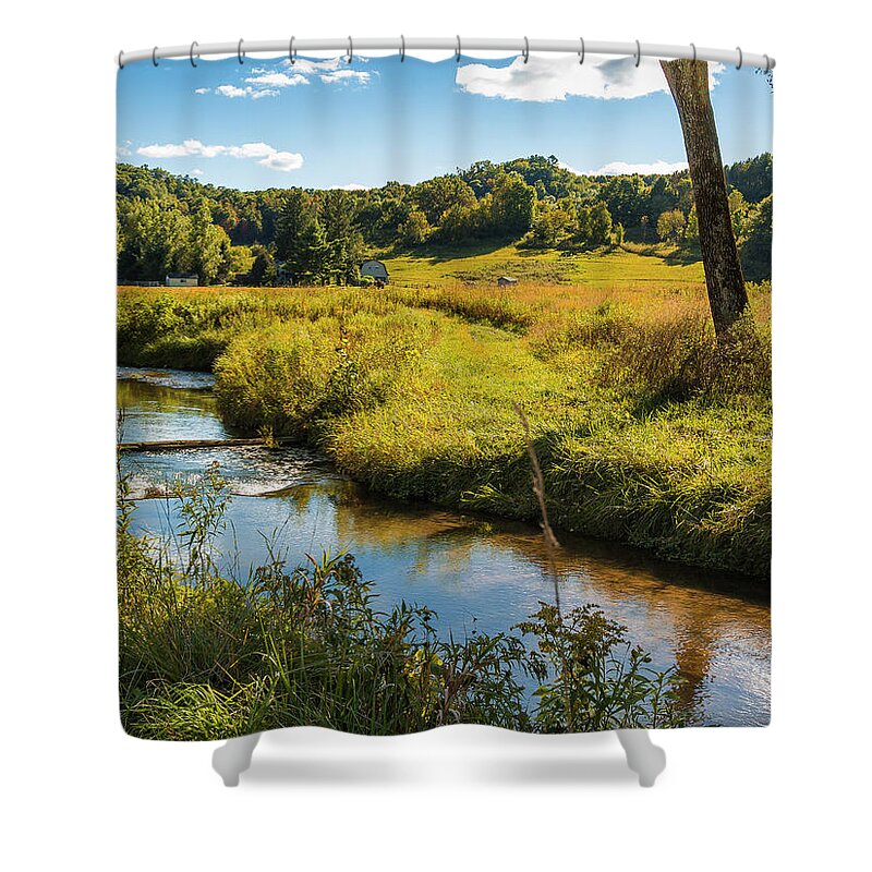 Autmn Shower Curtain featuring the photograph Autumn Spring Creek #1 by Mark Mille