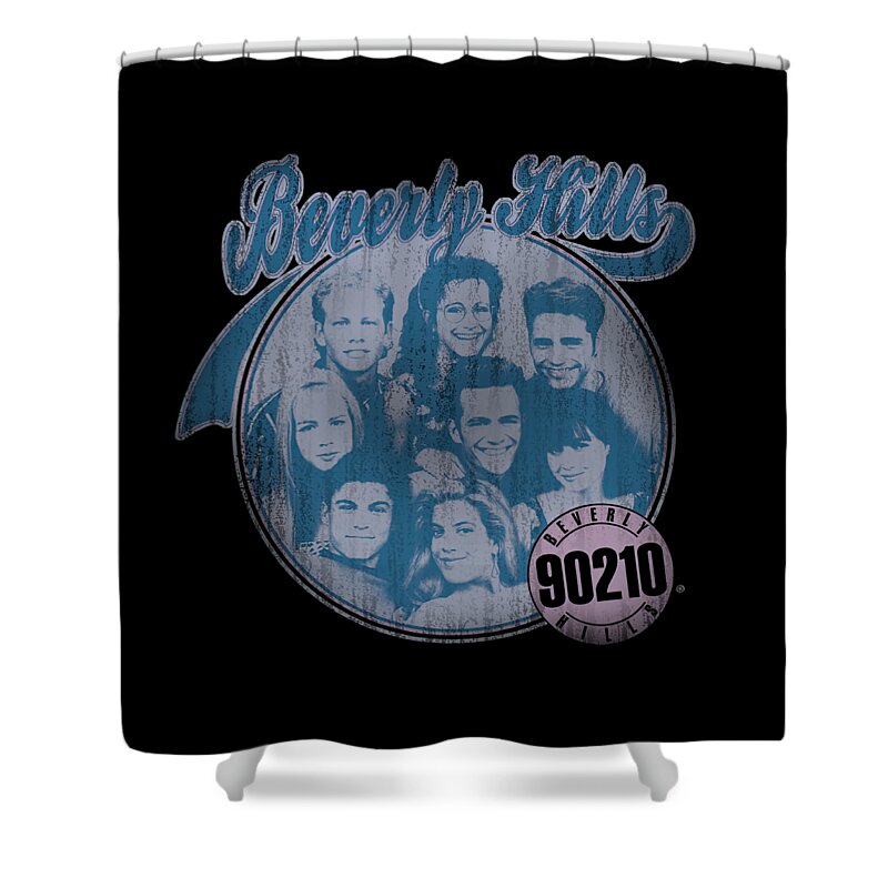Real Housewives Shower Curtain featuring the digital art Beverly Hills 90210 #1 by Yudhita Widhanti