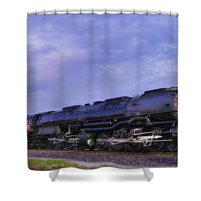Big Boy #4014 Steam Locomotive Shower Curtain featuring the photograph Big Boy #4014 Steam Locomotive by Robert Bellomy