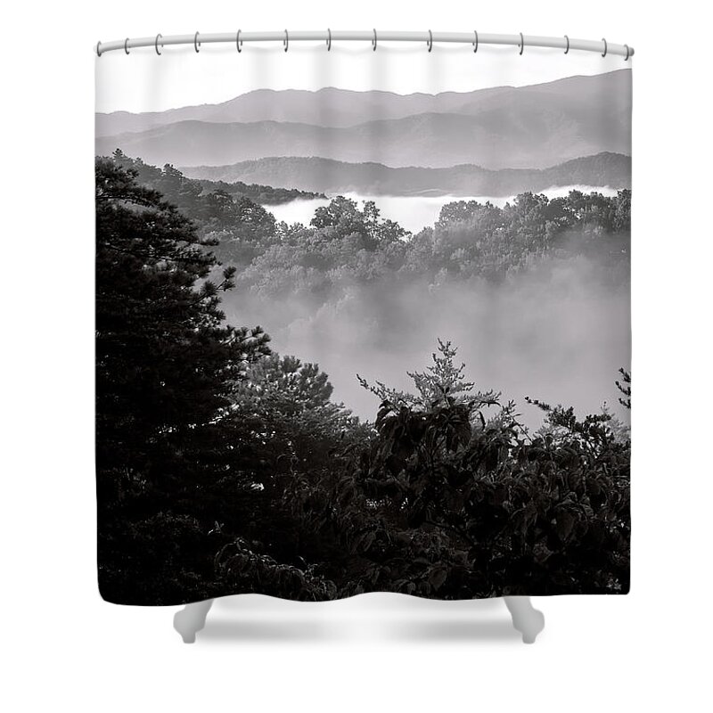 Tennessee Shower Curtain featuring the photograph Black And White Landscape by Phil Perkins