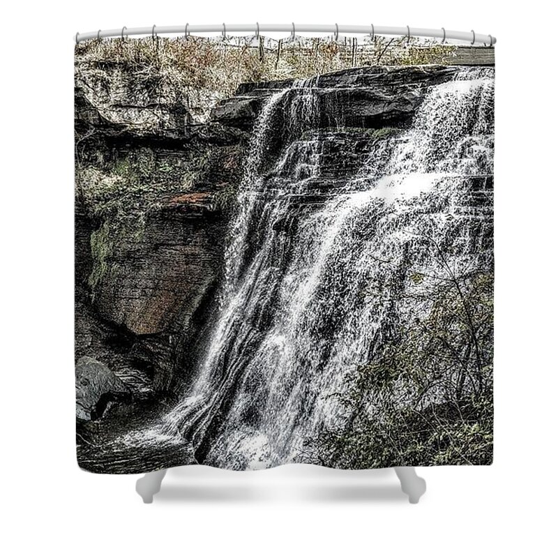  Shower Curtain featuring the photograph Brandywine Falls #1 by Brad Nellis