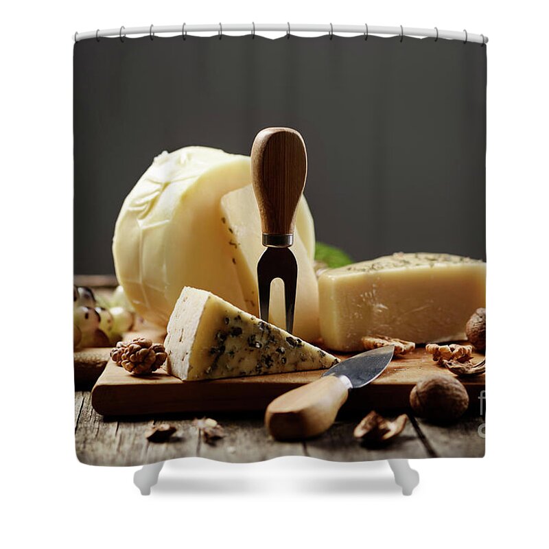 Cheese Shower Curtain featuring the photograph Cheese #1 by Jelena Jovanovic