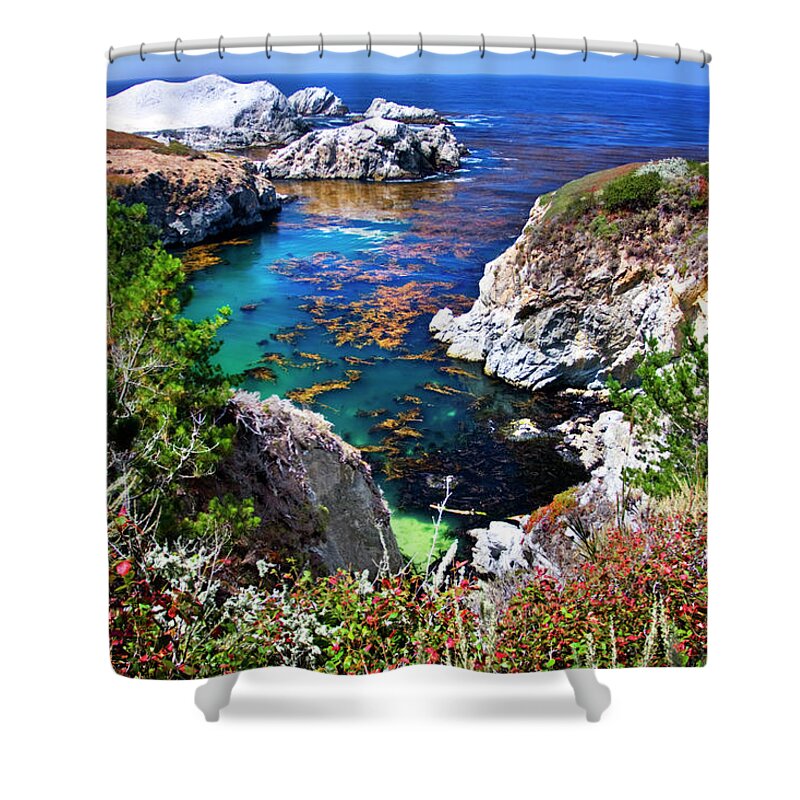 Color Shower Curtain featuring the photograph China Cove 7 by Alan Hausenflock