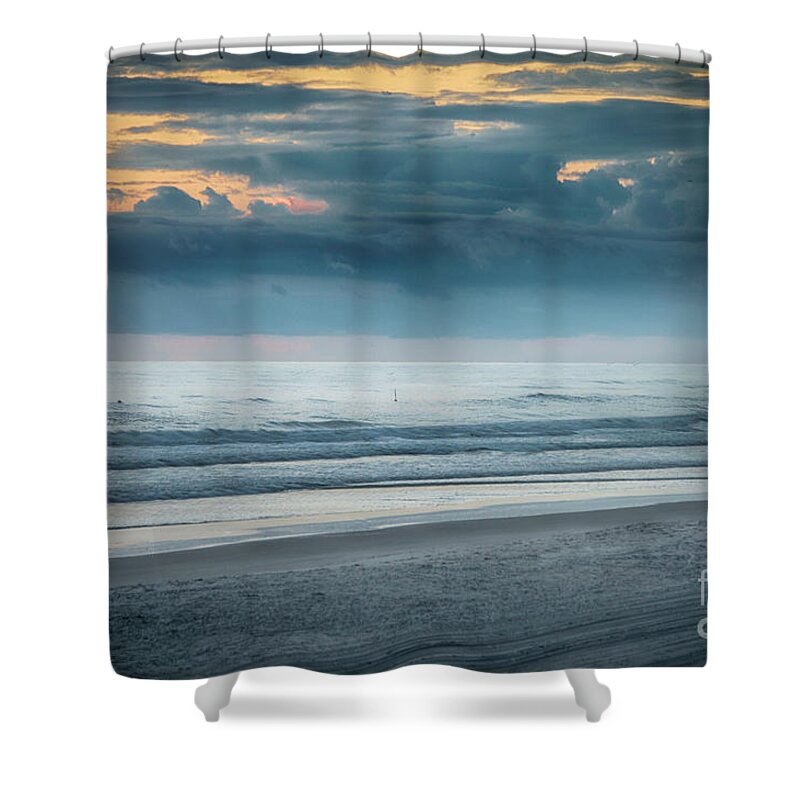 Surf Shower Curtain featuring the photograph East Coast Sunrise #1 by Judy Hall-Folde