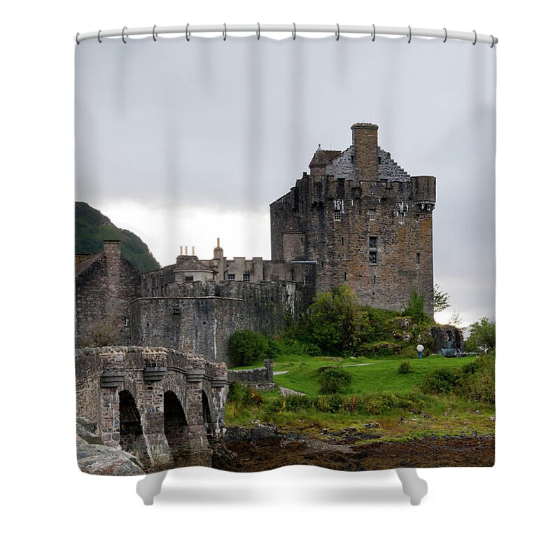 Scotland Shower Curtain featuring the photograph Eilean Donan Castle in the loch Alsh at the highlands of Scotlan by Michalakis Ppalis