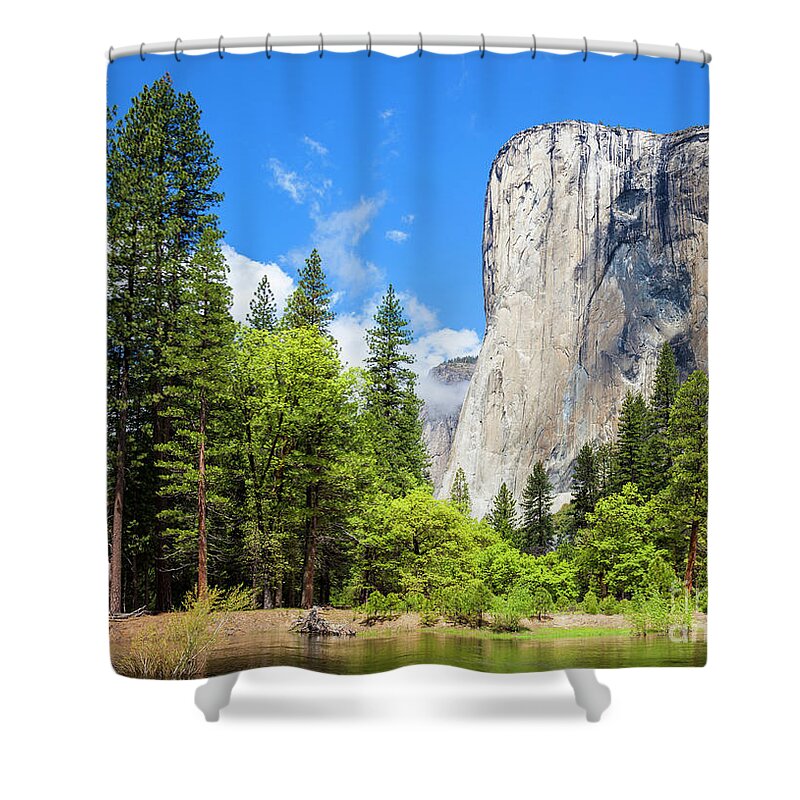 Yosemite National Park Shower Curtain featuring the photograph El Capitan, Yosemite National Park, California, USA by Neale And Judith Clark