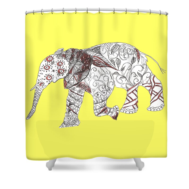 Elephant Shower Curtain featuring the photograph Elephant png #1 by Jean Noren