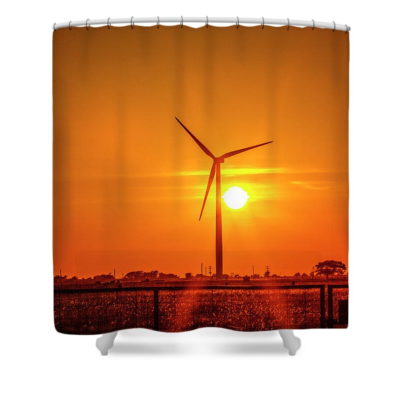 Fiery Sunset Shower Curtain featuring the photograph Fiery Sunset #1 by Debby Richards