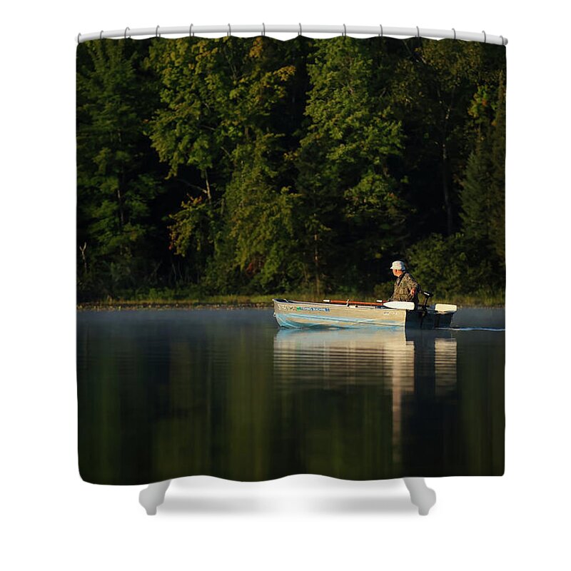 Boat Shower Curtain featuring the photograph Fisherman #1 by Brook Burling