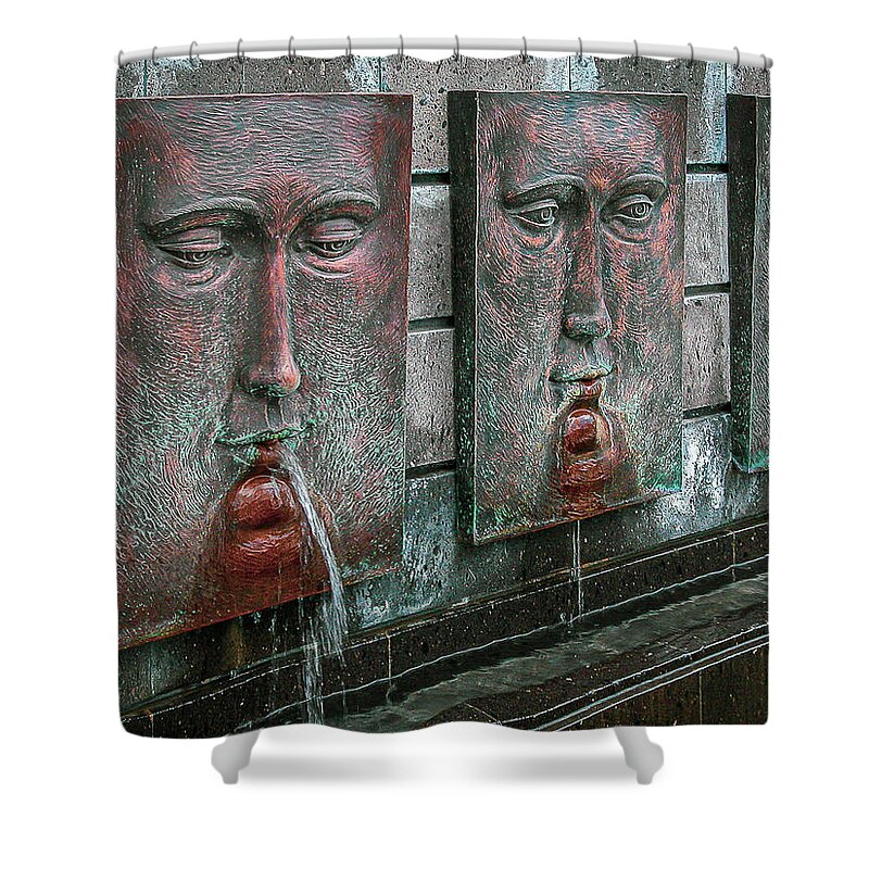 Fountains Shower Curtain featuring the photograph Fountains - Mexico by Frank Mari