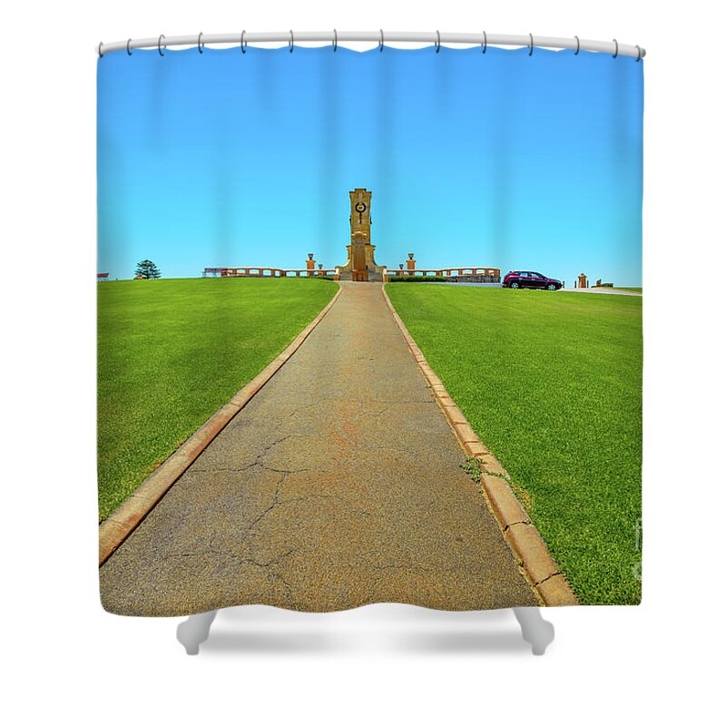 Perth Shower Curtain featuring the photograph Fremantle War Memorial Perth #1 by Benny Marty