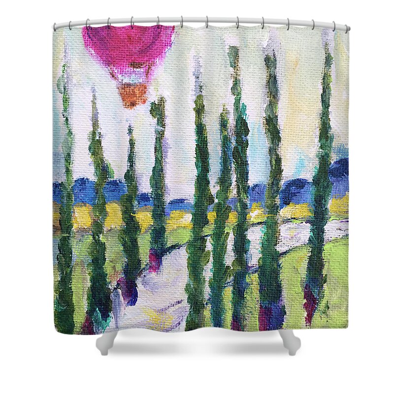 Wine Country Shower Curtain featuring the painting Good Morning Wine Country #1 by Roxy Rich