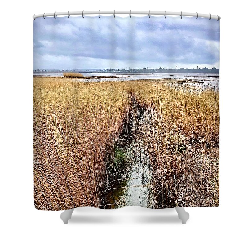 Holes Bay Shower Curtain featuring the photograph Holes Bay Dorset by Gordon James