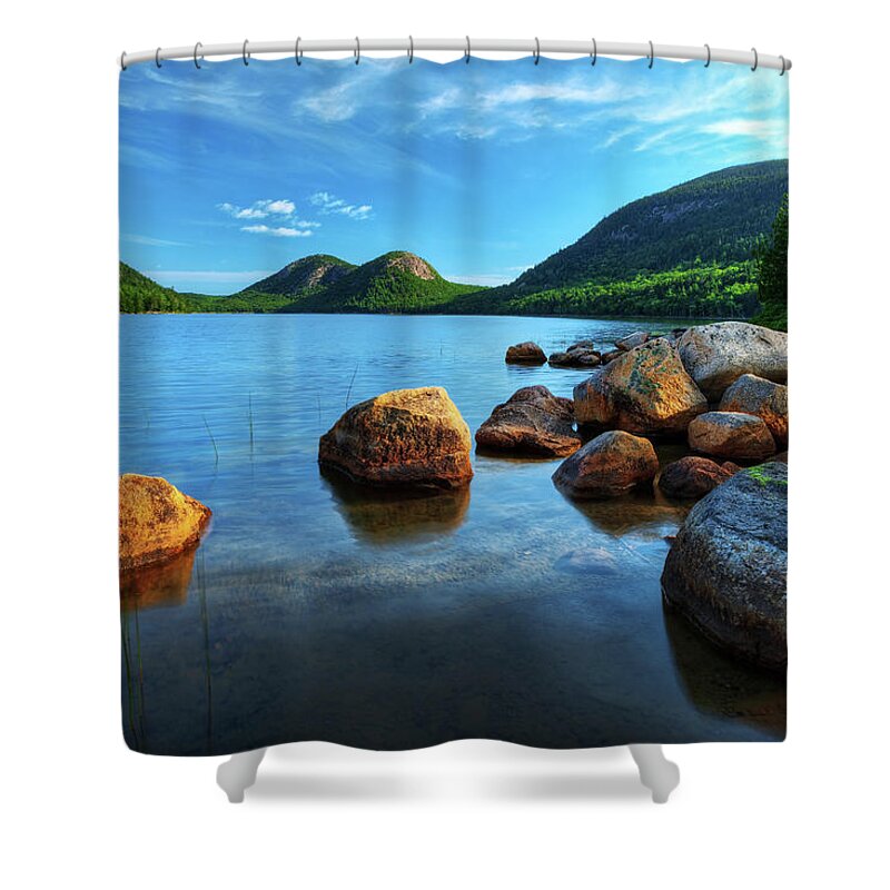 Acadia National Park Shower Curtain featuring the photograph Jordan Pond 2517 by Greg Hartford