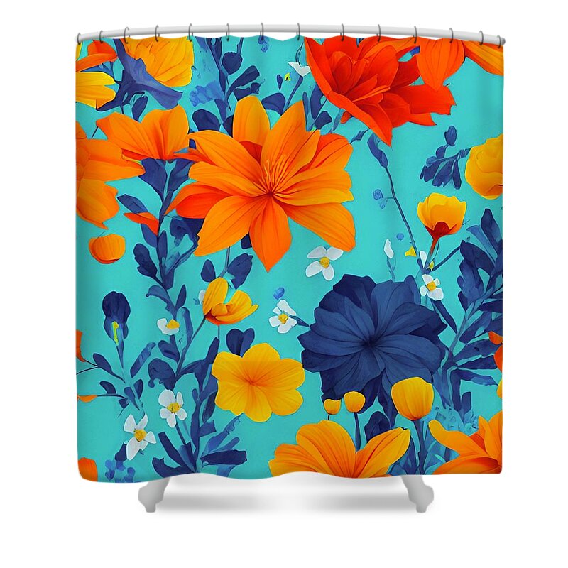 Joy Shower Curtain featuring the mixed media Joy in the Journey by Bonnie Bruno