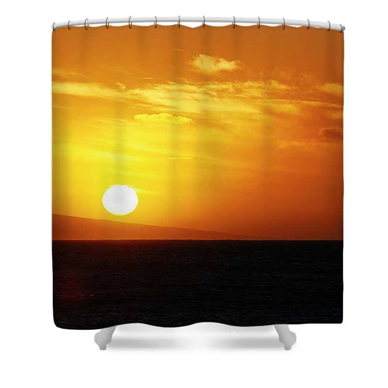 Hawaii Shower Curtain featuring the photograph Ka'anapali Sunset #1 by Laura Tucker