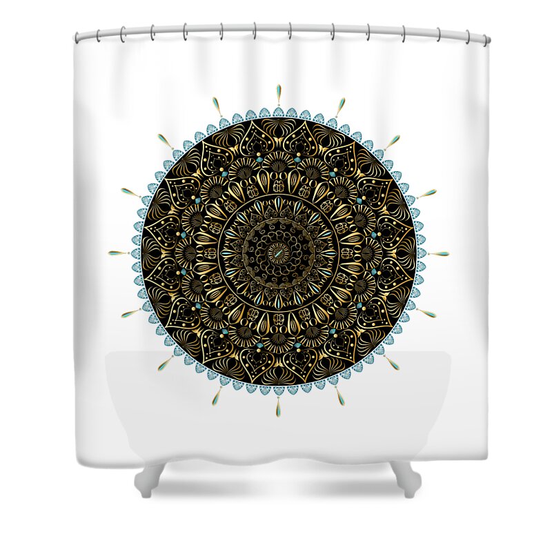 Modern Shower Curtain featuring the digital art Kuklos No 4332 #1 by Alan Bennington