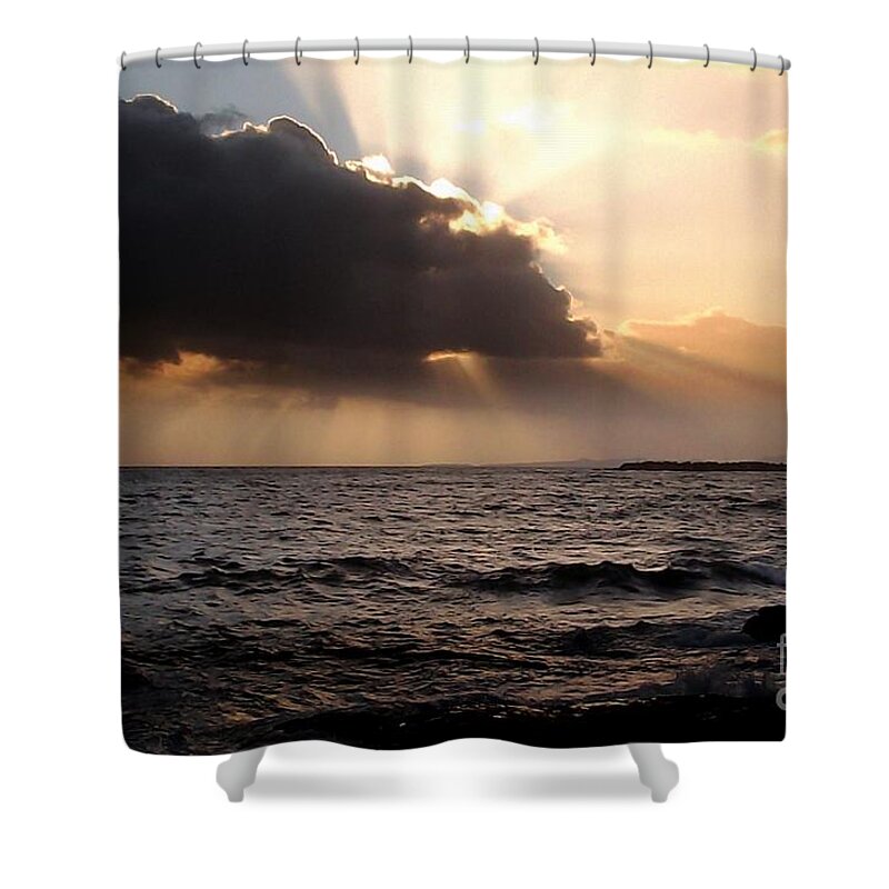 Sky Shower Curtain featuring the photograph Majestic Mood by Kimberly Furey