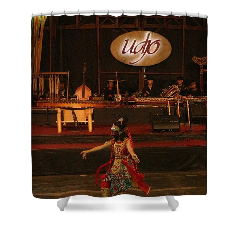 Dance Shower Curtain featuring the photograph Mask Dance by Lingga Tiara Setiadi