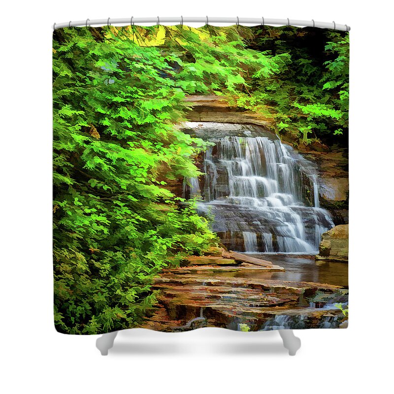 Robert H Treman Shower Curtain featuring the photograph Mill Falls #1 by Monroe Payne