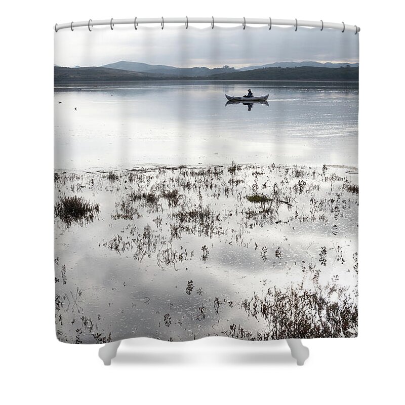  Shower Curtain featuring the photograph Morro Bay Estuary #1 by Lars Mikkelsen