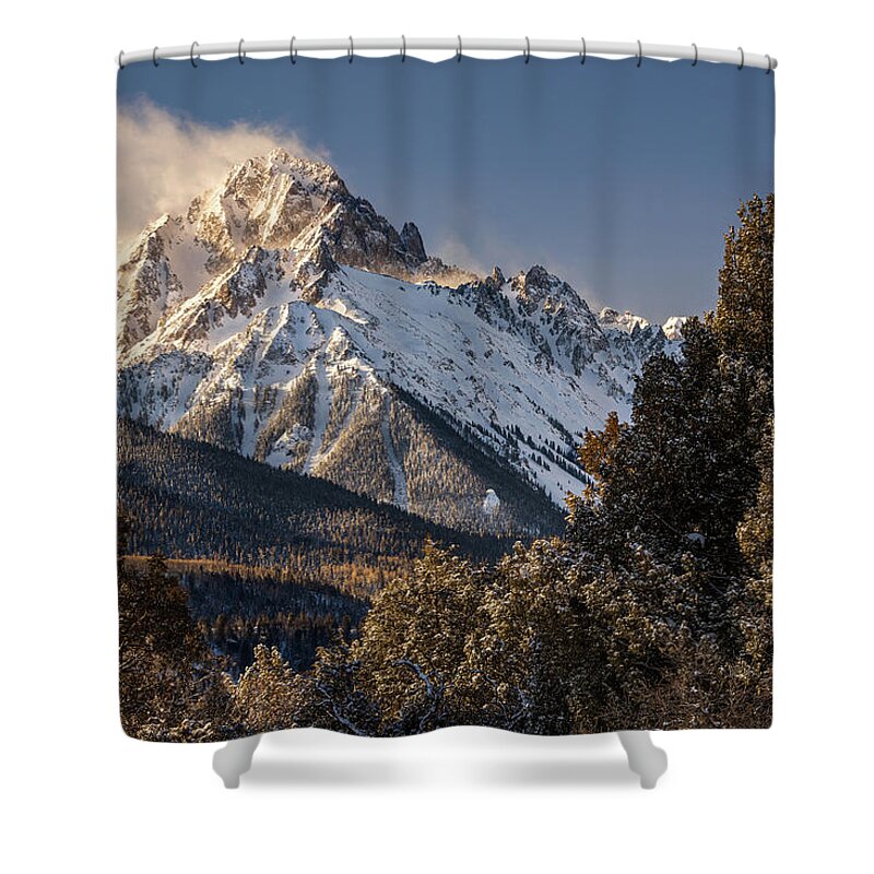 Mt. Sneffels Shower Curtain featuring the photograph Mt. Sneffels #1 by Angela Moyer