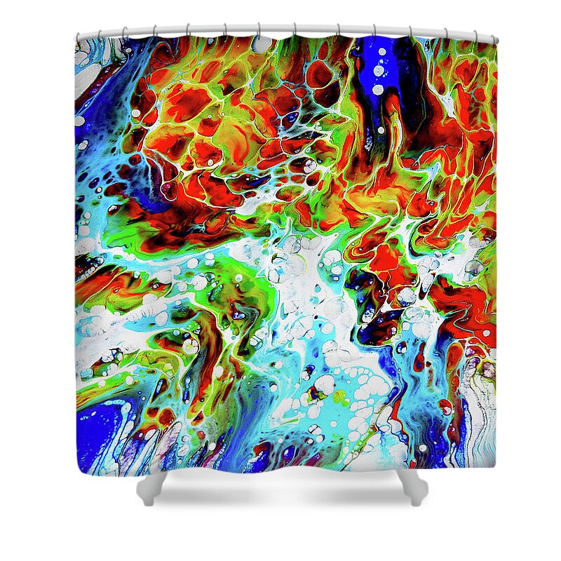 Art Shower Curtain featuring the painting My Florida #2 by Dmitri Ivnitski