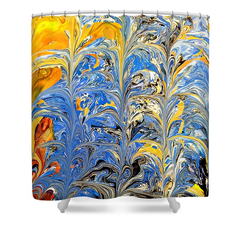  Shower Curtain featuring the painting New Growth #1 by Rein Nomm
