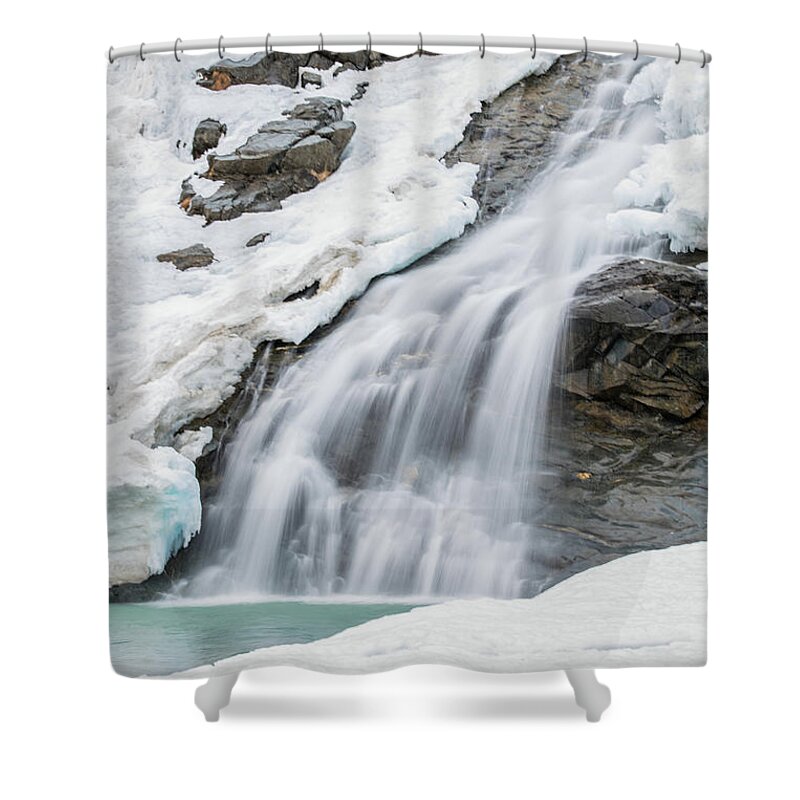 Water Fall Shower Curtain featuring the photograph Nugget Falls #1 by David Kirby