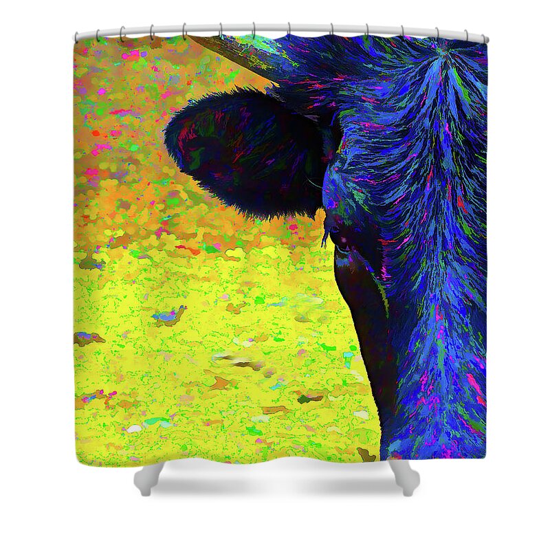 Only Half The Bull Shower Curtain featuring the digital art Only Half the Bull #2 by Barbara Snyder