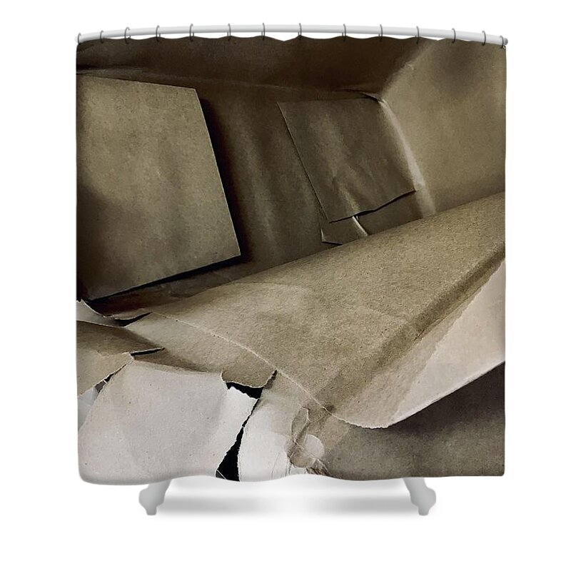 Paper Bag Shower Curtain featuring the photograph Paper Bag 3 #1 by Marlene Burns