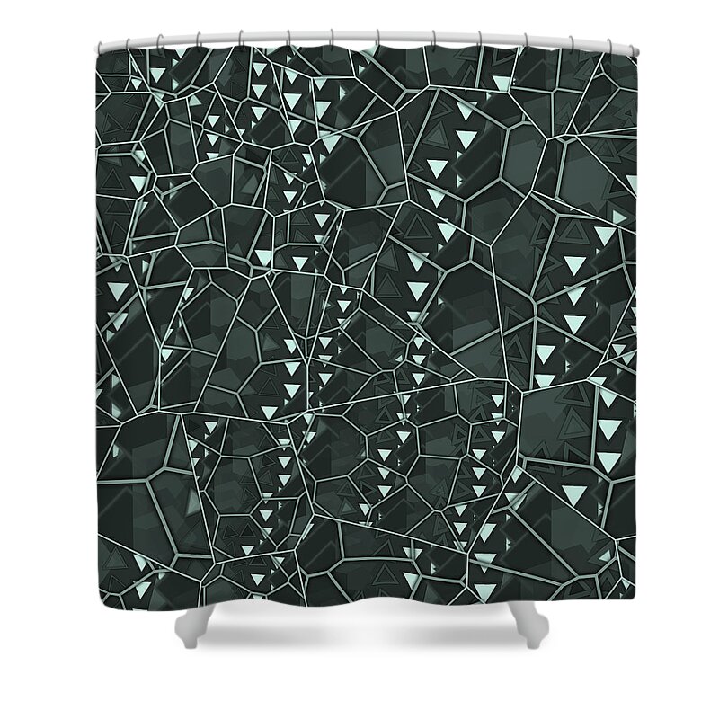 Abstract Shower Curtain featuring the digital art Pattern 12 by Marko Sabotin