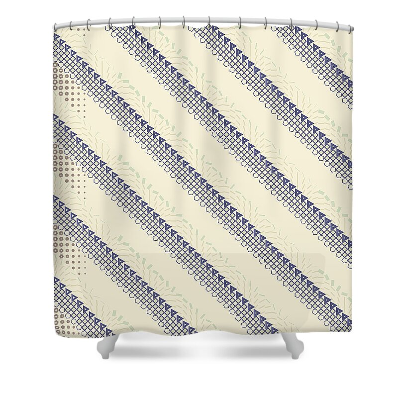 Abstract Shower Curtain featuring the digital art Pattern 2 by Marko Sabotin