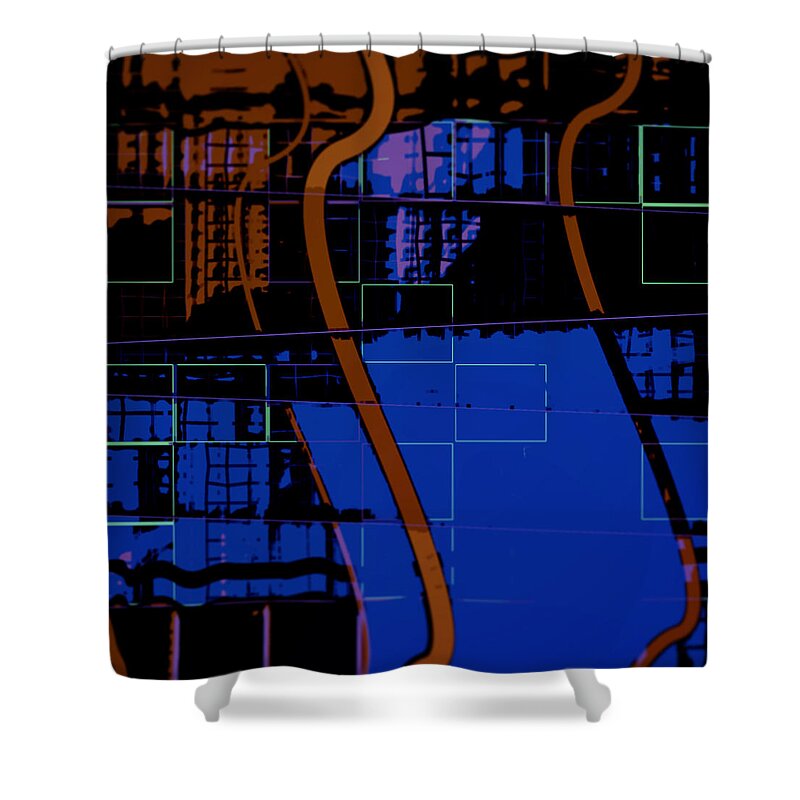 Abstract Shower Curtain featuring the digital art Pattern 30 by Marko Sabotin
