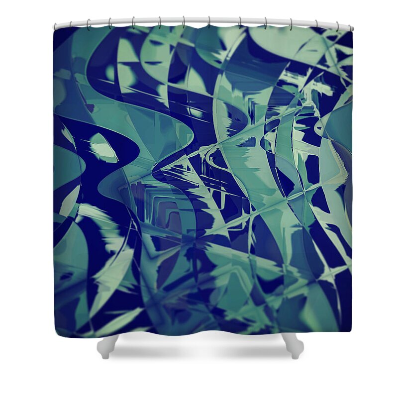 Abstract Shower Curtain featuring the digital art Pattern 31 by Marko Sabotin
