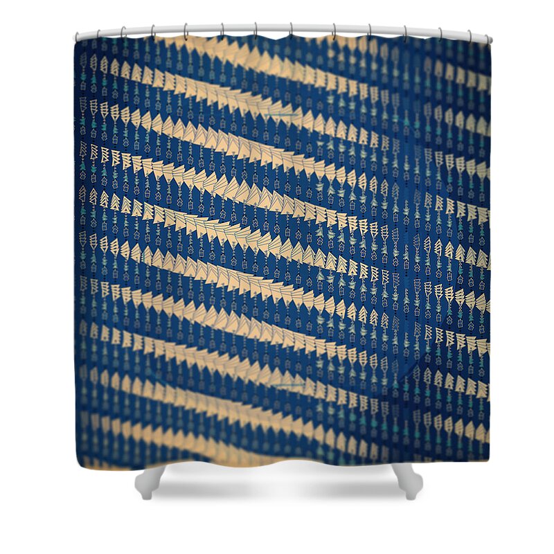 Abstract Shower Curtain featuring the digital art Pattern 37 by Marko Sabotin