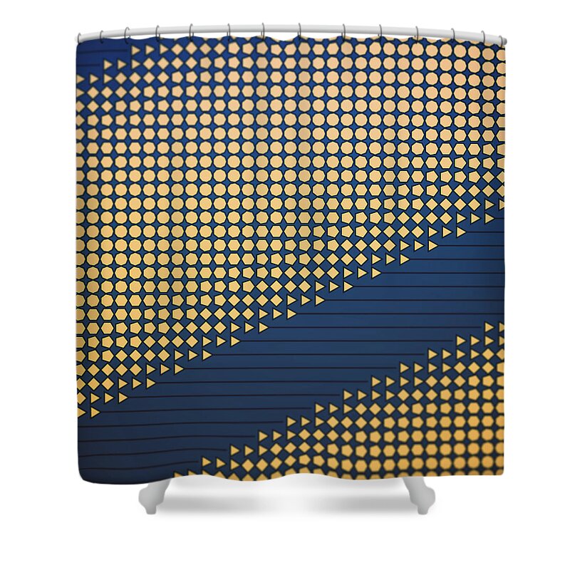Abstract Shower Curtain featuring the digital art Pattern 39 by Marko Sabotin