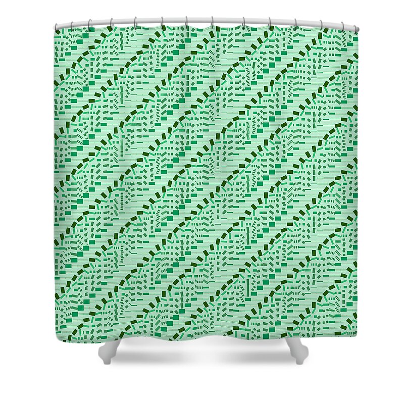 Abstract Shower Curtain featuring the digital art Pattern 4 by Marko Sabotin