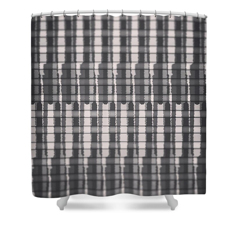 Abstract Shower Curtain featuring the digital art Pattern 47 by Marko Sabotin