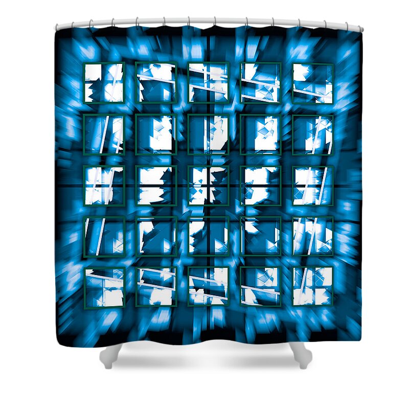 Abstract Shower Curtain featuring the digital art Pattern 53 #1 by Marko Sabotin