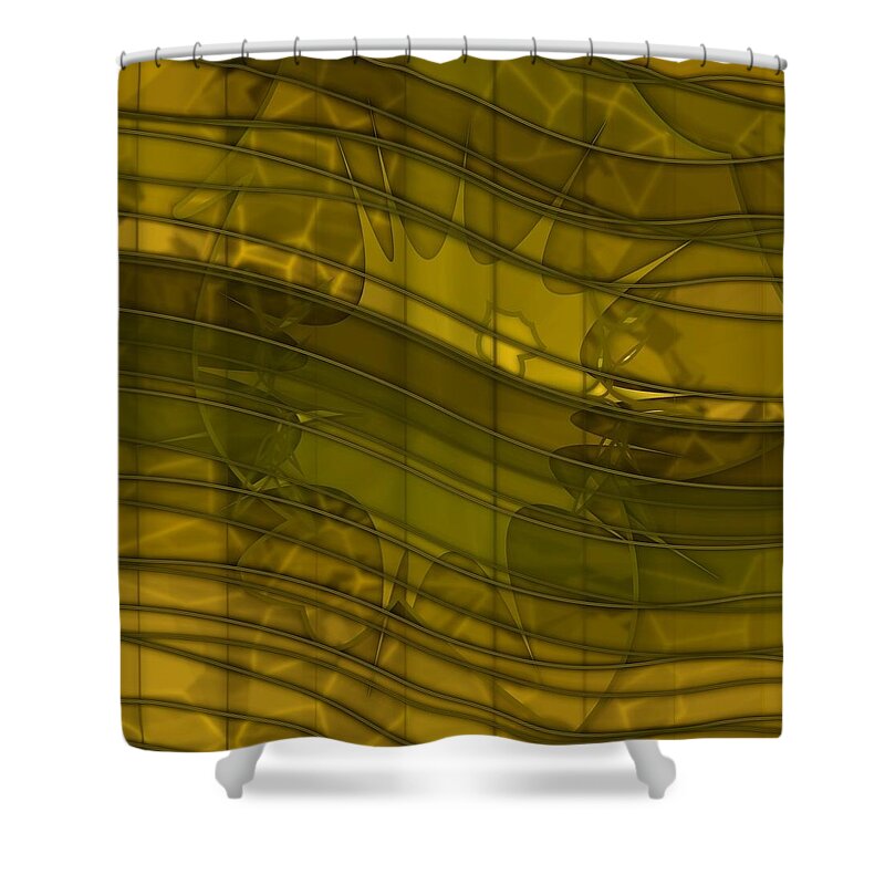 Abstract Shower Curtain featuring the digital art Pattern 61 #1 by Marko Sabotin