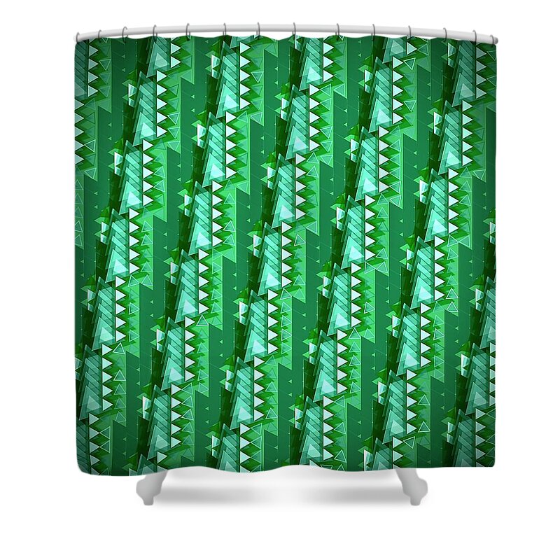 Abstract Shower Curtain featuring the digital art Pattern 7 by Marko Sabotin
