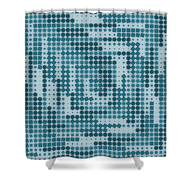 Abstract Shower Curtain featuring the digital art Pattern 9 by Marko Sabotin