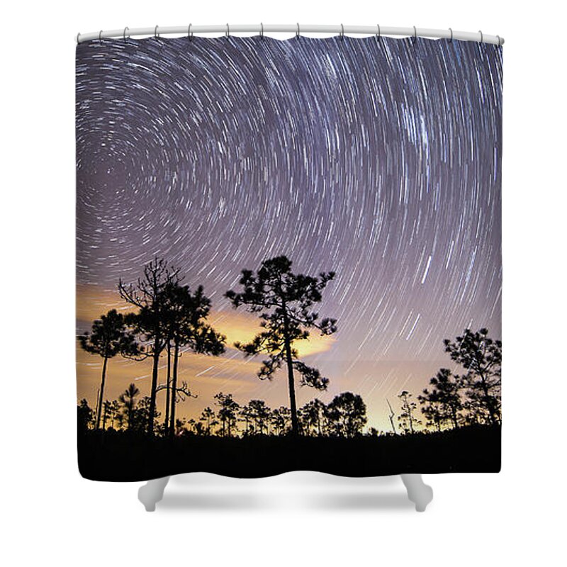 St Jamesstartreails Shower Curtain featuring the photograph Pepperbush Stars by Nick Noble