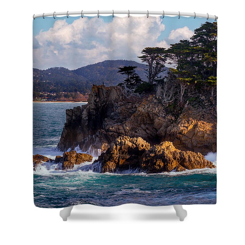 Point Of The Wolf Shower Curtain featuring the photograph Point of the Wolf by Derek Dean