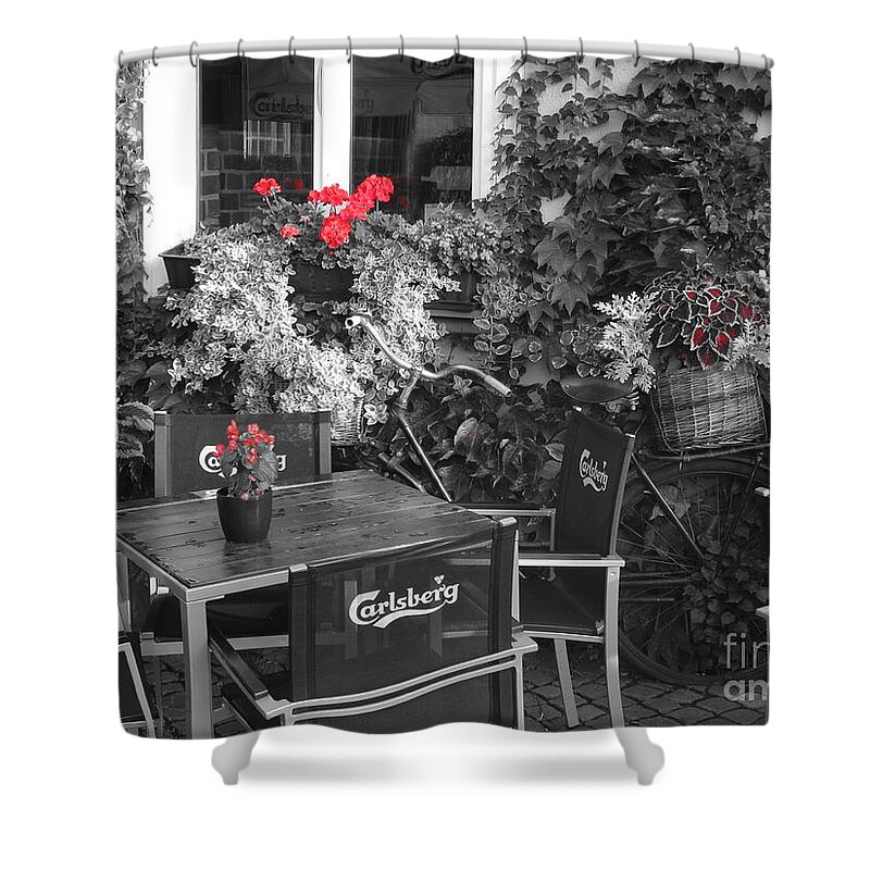 Restaurant Shower Curtain featuring the photograph RED by Thomas Schroeder