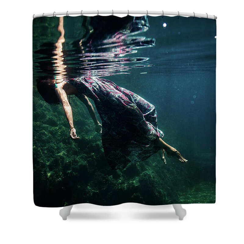 Underwater Shower Curtain featuring the photograph Rest by Gemma Silvestre