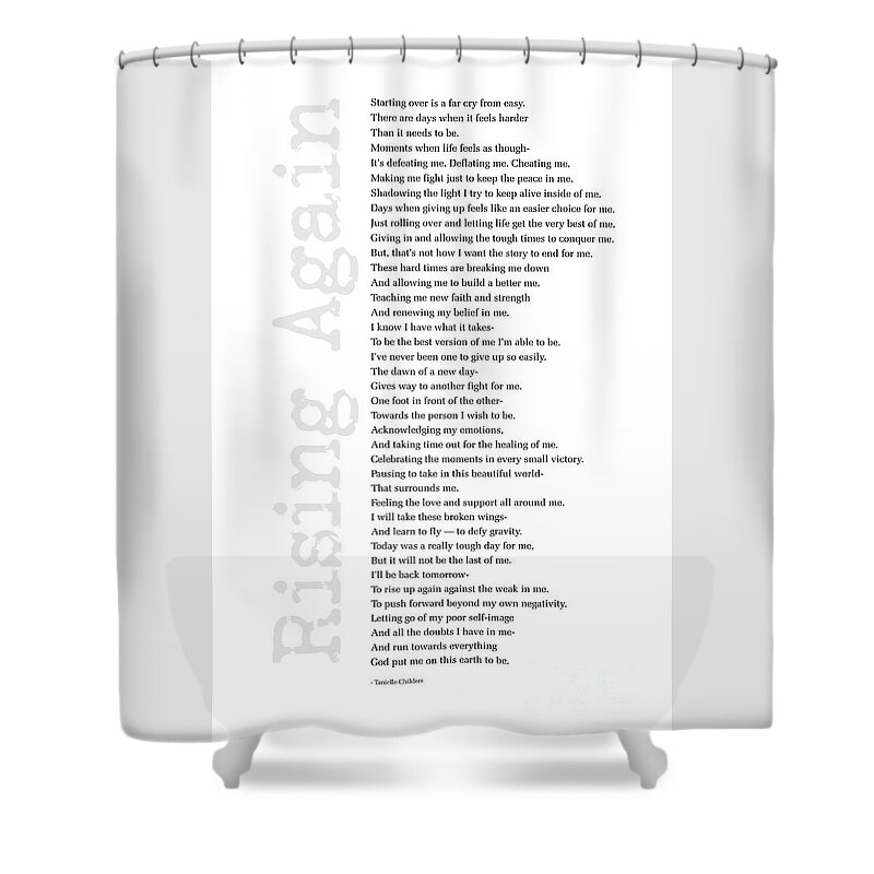 Rising Again Shower Curtain featuring the painting Rising Again by Tanielle Childers